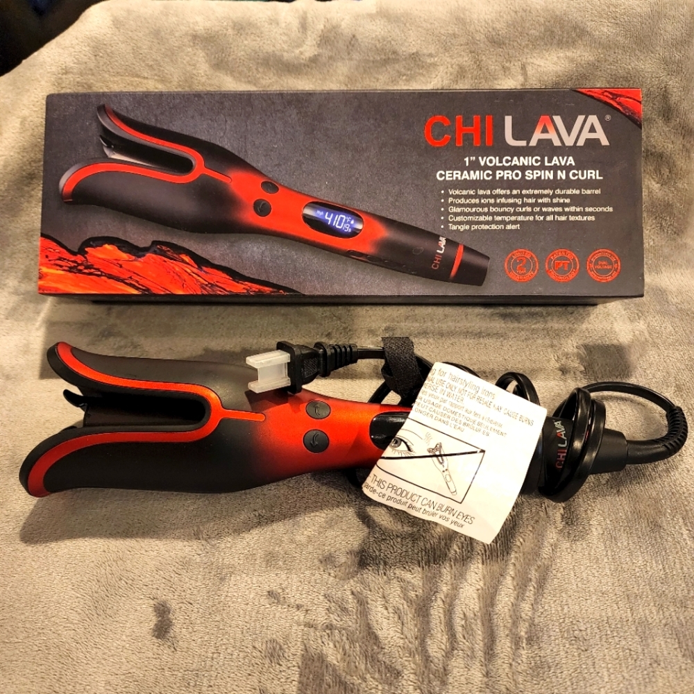 Chi Lava 1" Volcanic Lava Ceramic Pro Spin N Curl